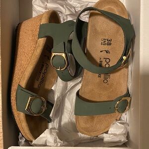 Papillio Green Buckle Sandals